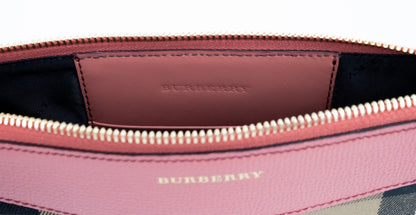 Кожена чанта през рамо Burberry Peyton House Check Derby Cinnamon Red Grain