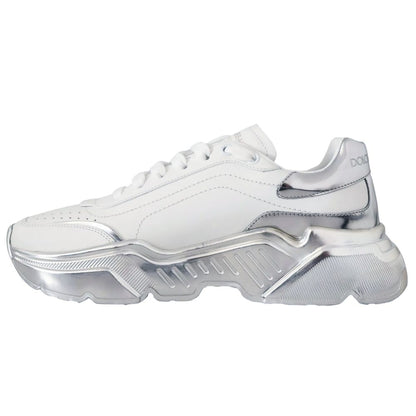 Dolce & Gabbana White Calfskin Men Sneaker