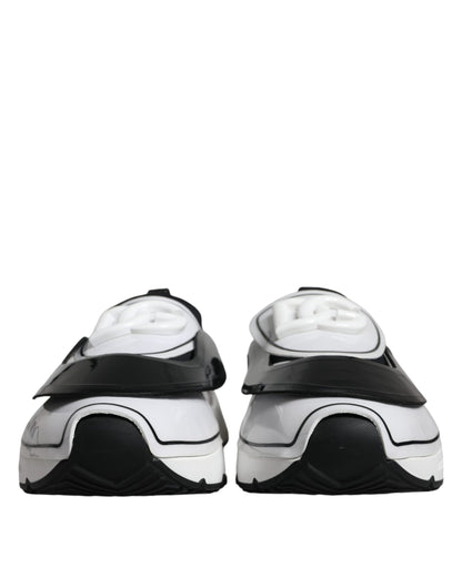 Обувки Dolce &amp; Gabbana White Black Logo Plaque Daymaster Sneakers