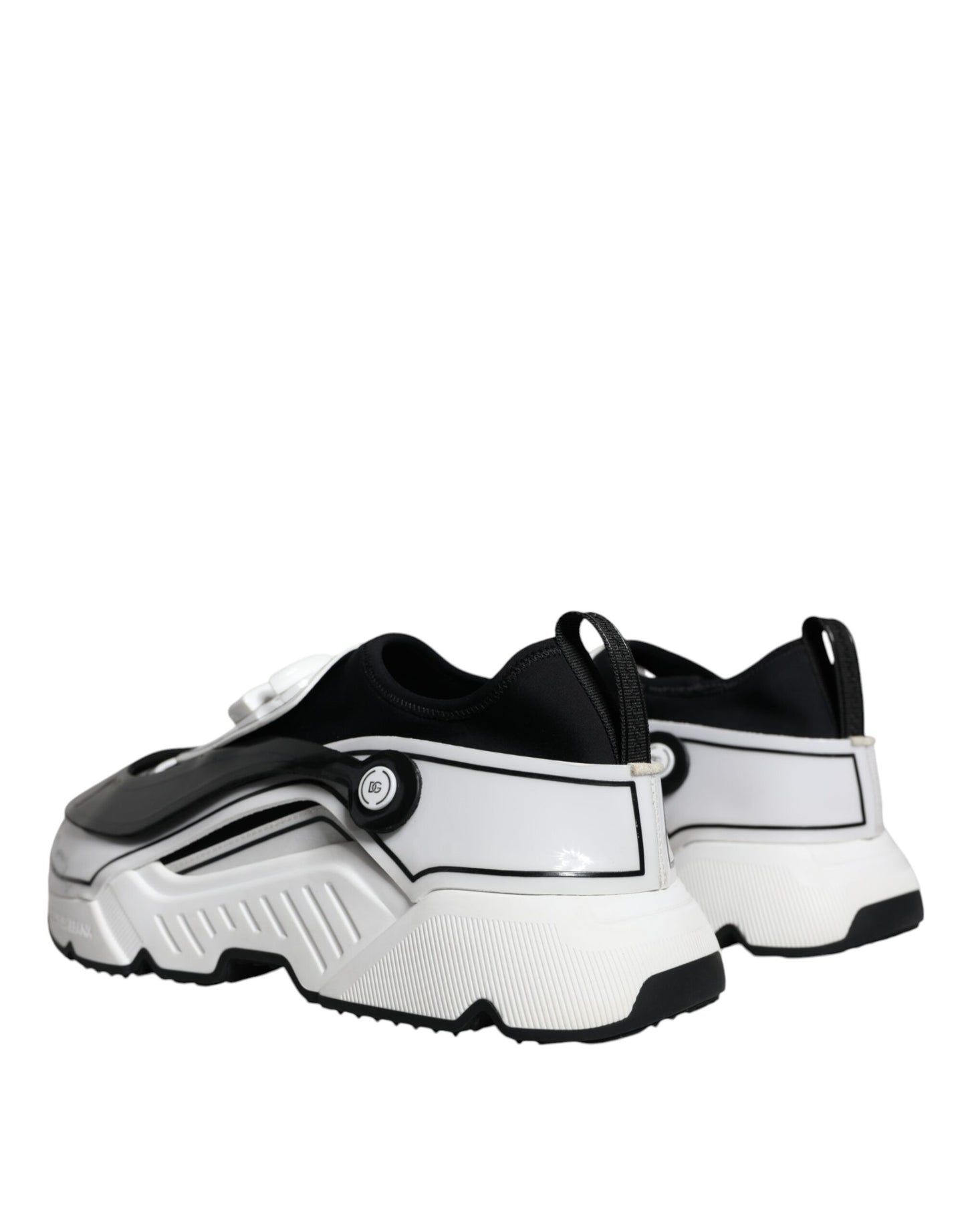 Обувки Dolce &amp; Gabbana White Black Logo Plaque Daymaster Sneakers