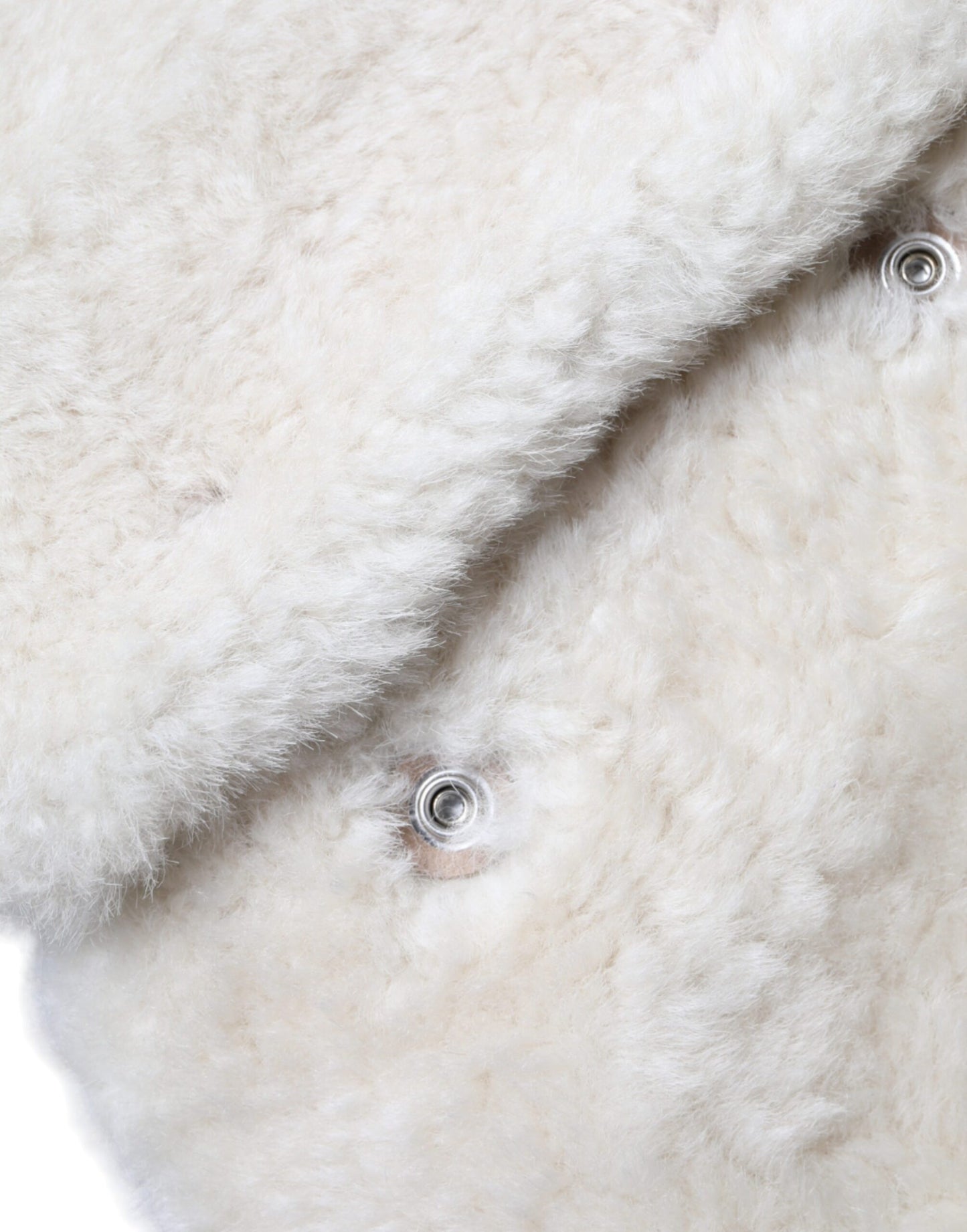 Burberry Бяло яке WARRENFORD Shearling кожена жилетка
