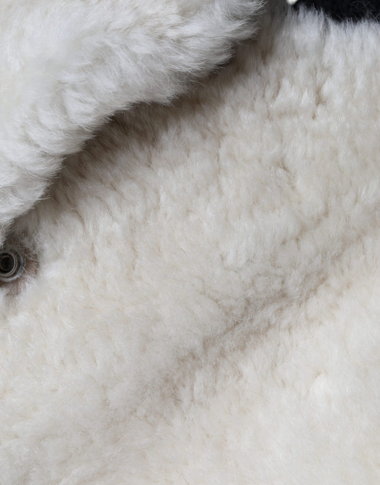 Burberry Бяло яке WARRENFORD Shearling кожена жилетка