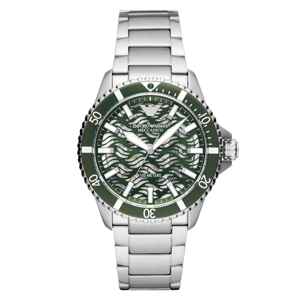 Сребърен мъжки часовник Emporio Armani