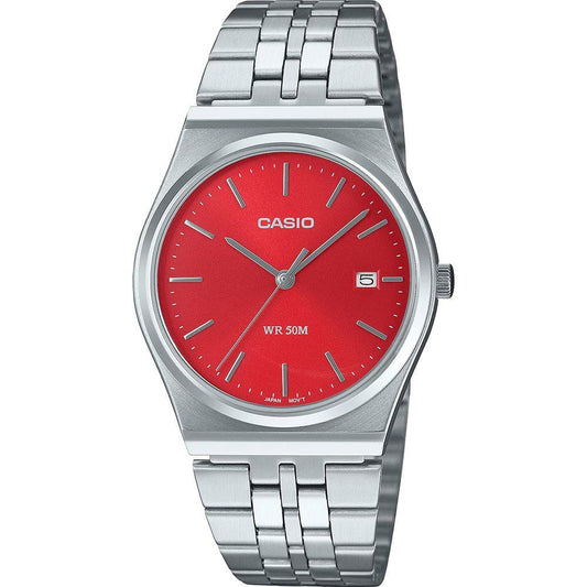 Сребърен стоманен часовник Casio