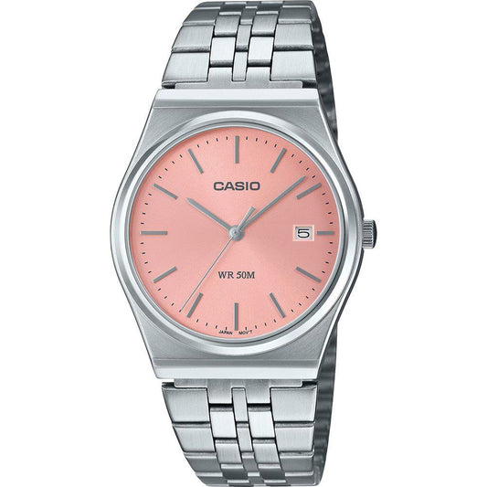 Сребърен стоманен часовник Casio