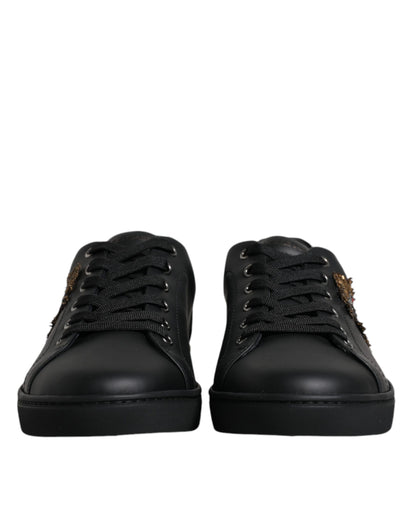 Dolce &amp; Gabbana London Sacred Heart Schwarz Herren Sneakers Schuhe