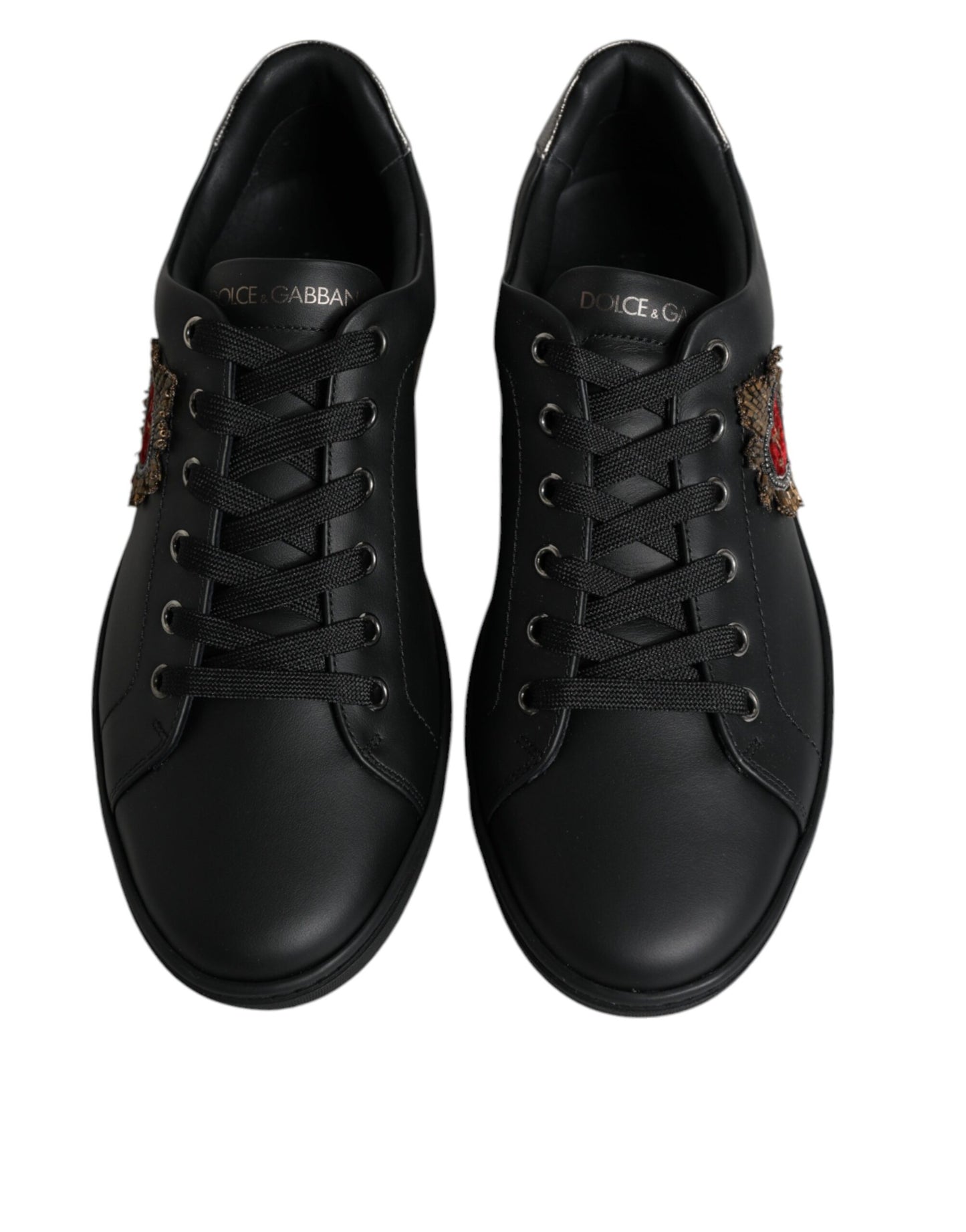 Dolce &amp; Gabbana London Sacred Heart Schwarz Herren Sneakers Schuhe