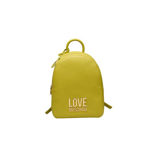 Жълта полиетиленова дамска раница Love Moschino