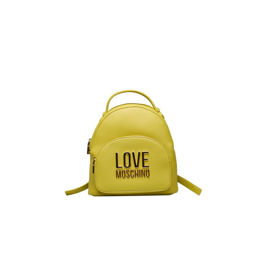 Жълта полиетиленова дамска раница Love Moschino