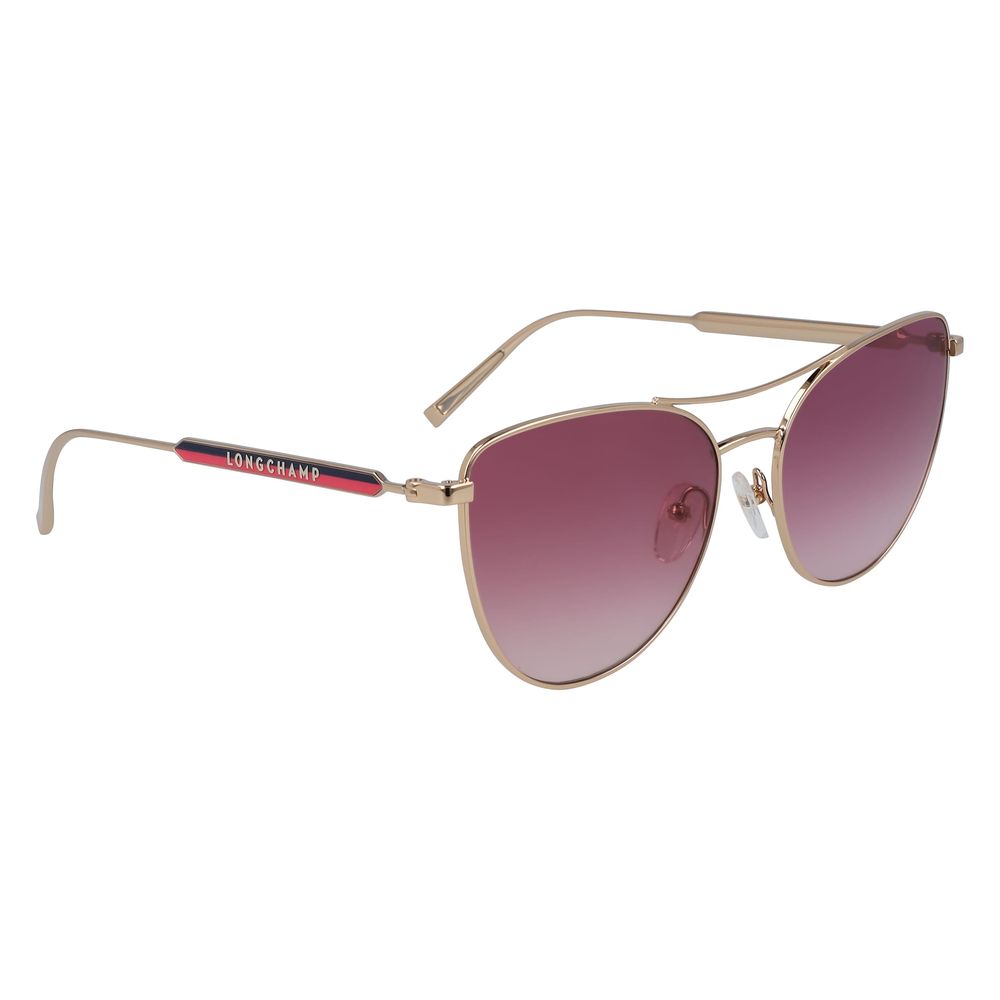 Метални слънчеви очила Longchamp Rose Gold