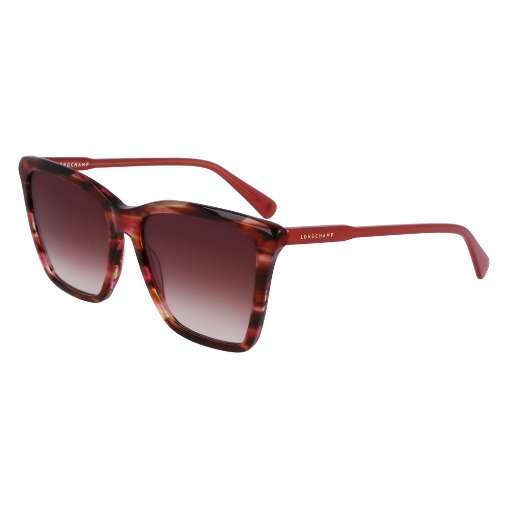 Longchamp – Rote Acetat-Sonnenbrille