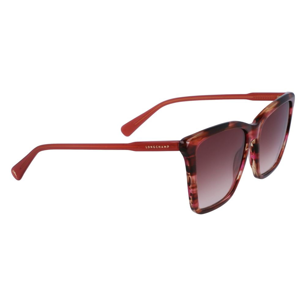 Longchamp – Rote Acetat-Sonnenbrille