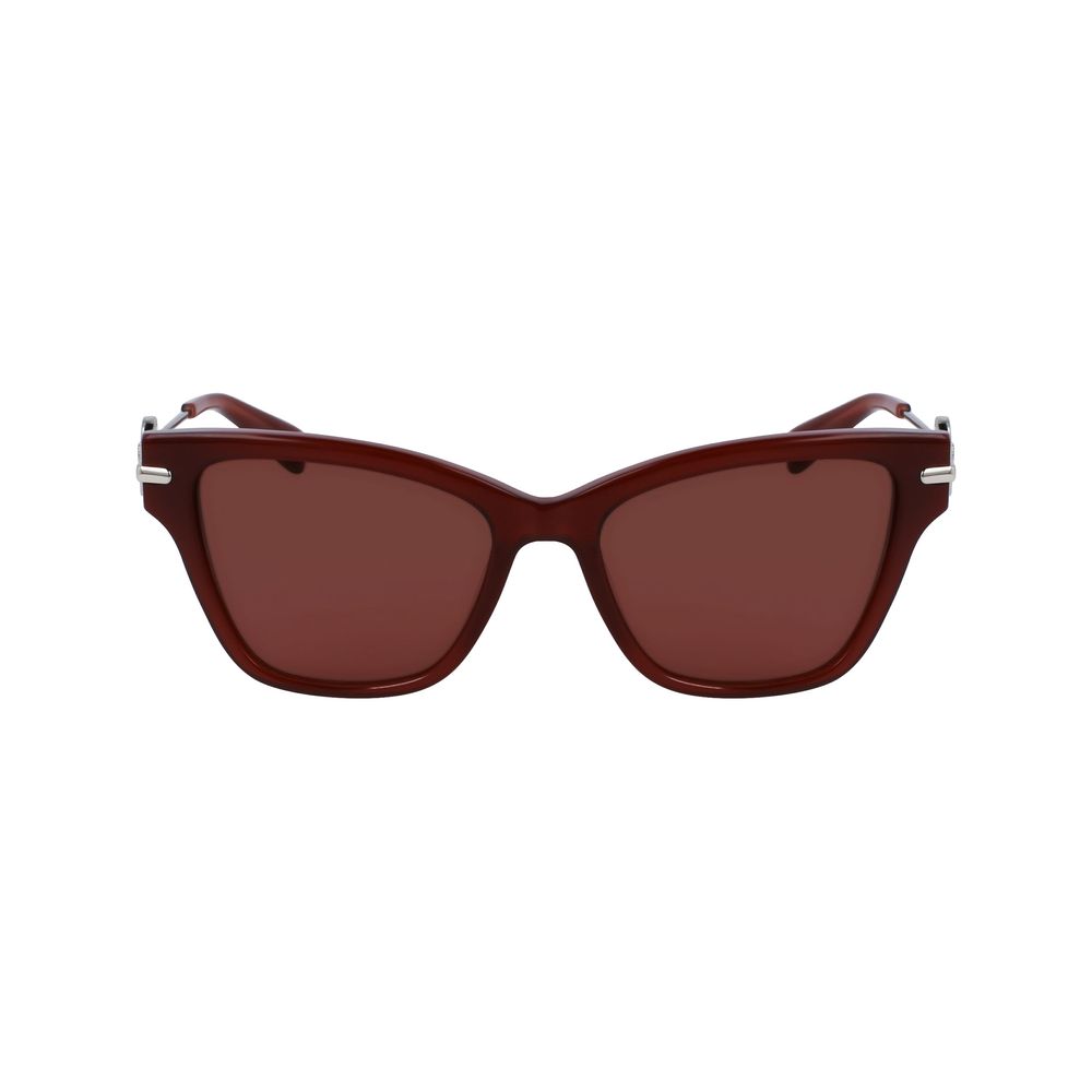 Кафяви ацетатни слънчеви очила Longchamp