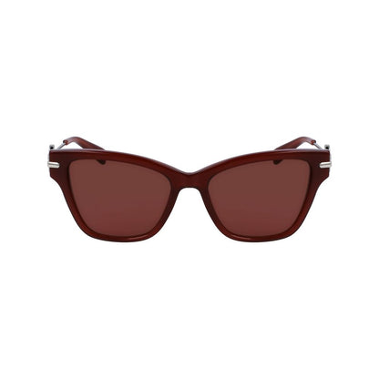 Кафяви ацетатни слънчеви очила Longchamp