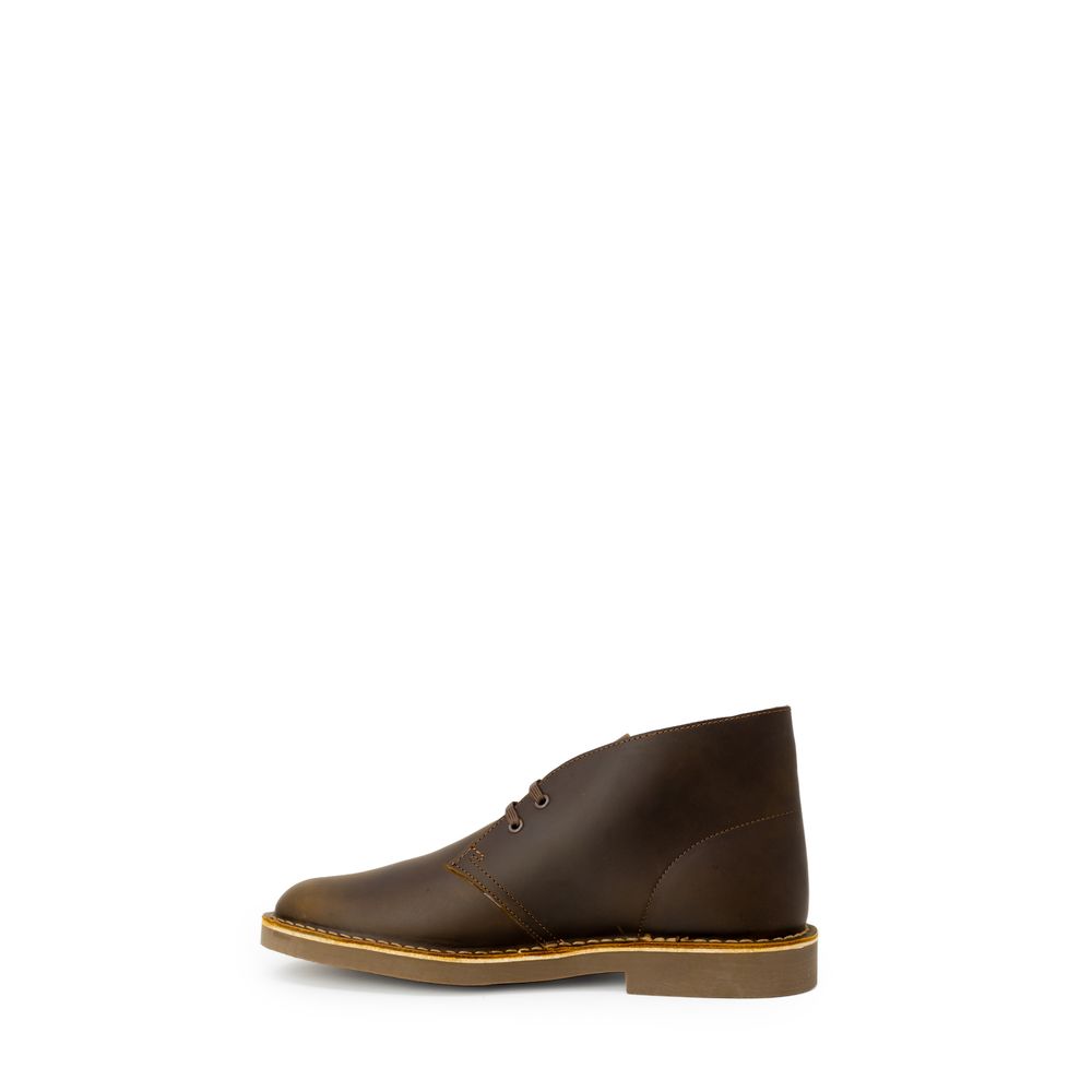 Кафяви кожени ботуши Clarks