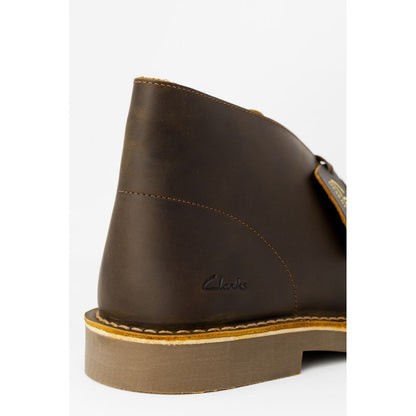 Кафяви кожени ботуши Clarks