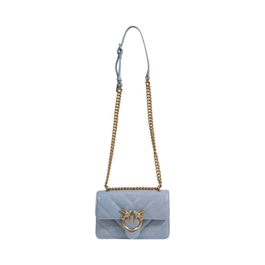 Синя кожена чанта PINKO