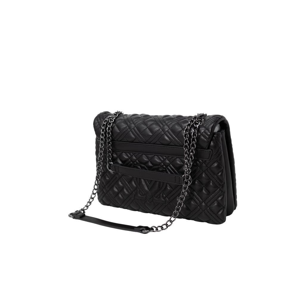Черна полиетиленова чанта Love Moschino