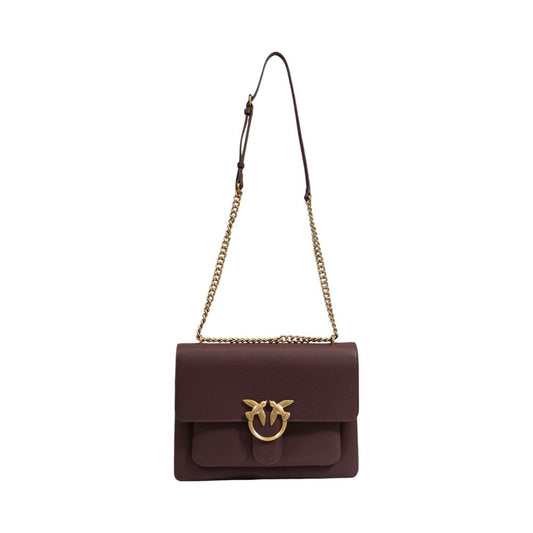 Кафява кожена чанта PINKO