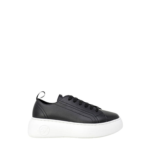 Armani Exchange – Sneaker aus schwarzem Kunstleder