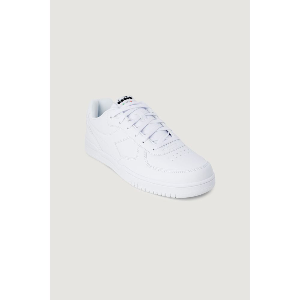 Бяла кожена кожена маратонка Diadora