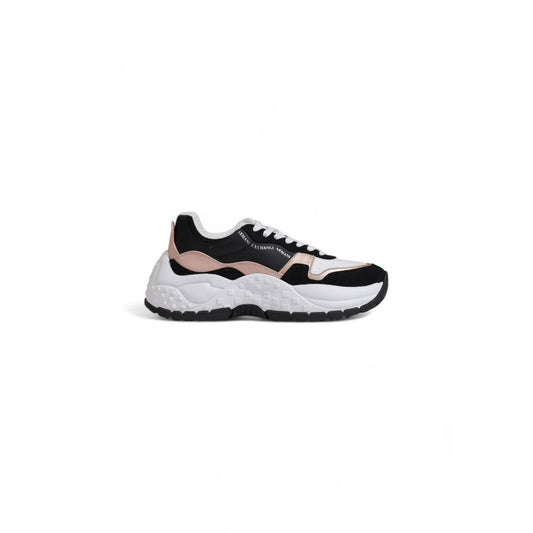 Armani Exchange – Schwarz-weißer Polyester-Sneaker