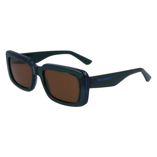 Karl Lagerfeld – Grüne Sonnenbrille mit Spritzguss-Optik