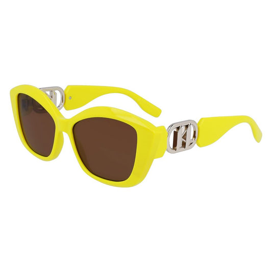 Karl Lagerfeld – Gelbe Sonnenbrille mit Spritzguss-Optik