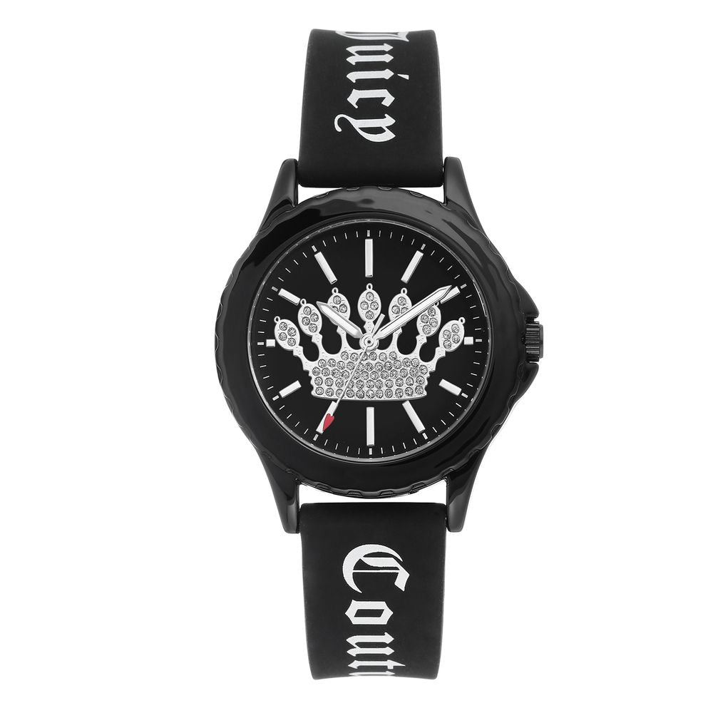 Черен силиконов часовник Juicy Couture