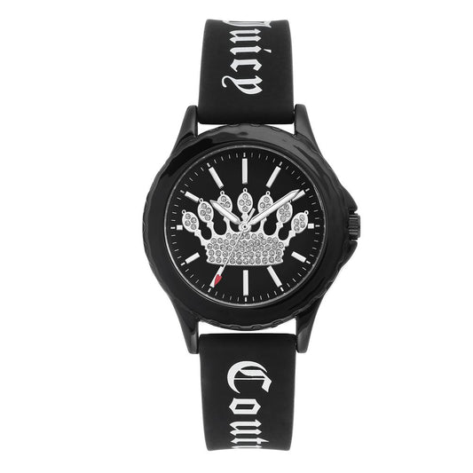 Черен силиконов часовник Juicy Couture