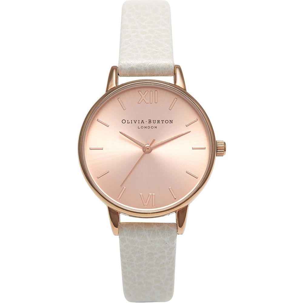 Бял кожен часовник Olivia Burton