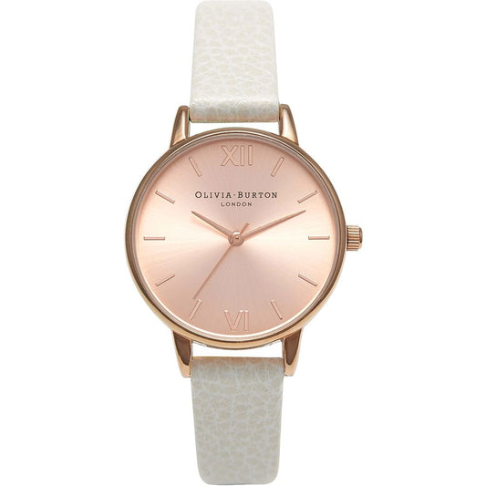 Бял кожен часовник Olivia Burton