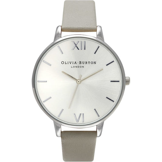Сив кожен часовник Olivia Burton