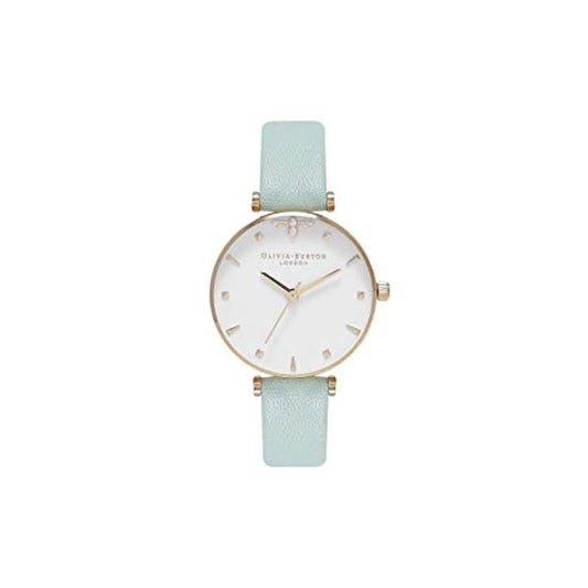 Зелен кожен кожен часовник Olivia Burton