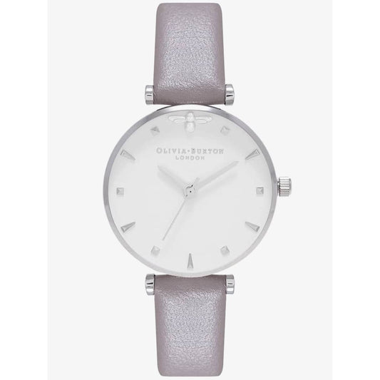 Сив часовник от синтетична кожа Olivia Burton