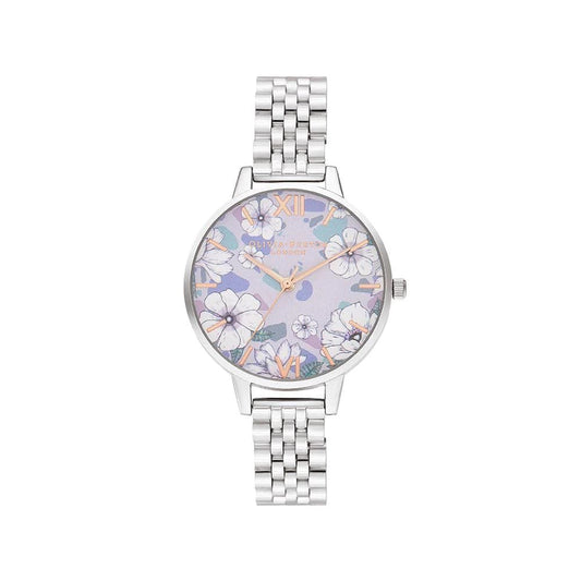 Сребърен стоманен часовник Olivia Burton