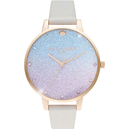 Сив кожен часовник Olivia Burton