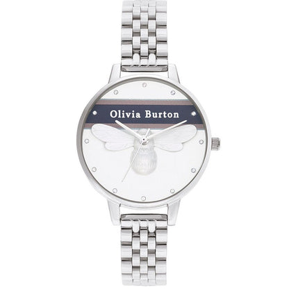 Сребърен стоманен часовник Olivia Burton