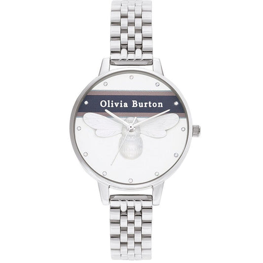 Сребърен стоманен часовник Olivia Burton