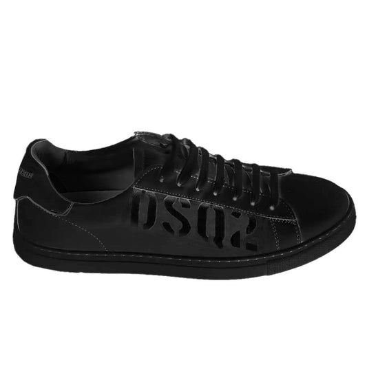 Dsquared² Черни кожени маратонки от телешка кожа