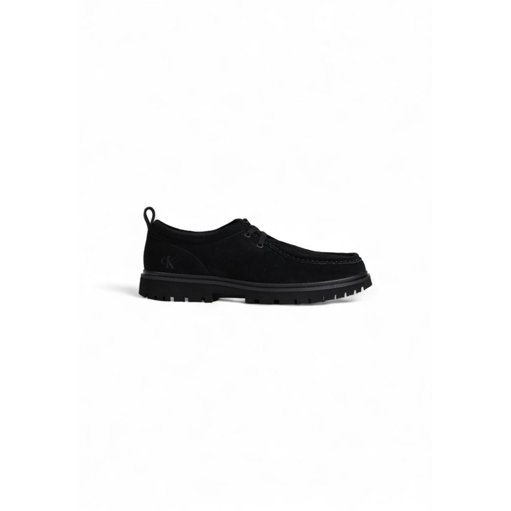 Calvin Klein Jeans Black Suede Leather Oxfords And Derby
