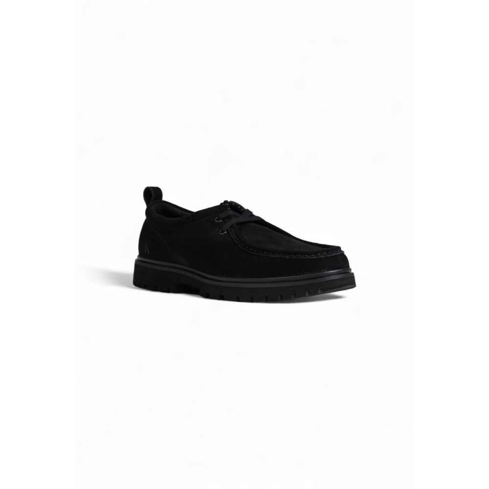 Calvin Klein Jeans Black Suede Leather Oxfords And Derby