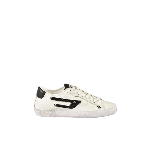 Diesel – Weiße Ledersneaker