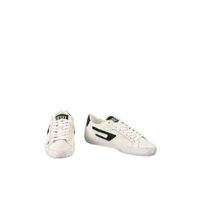 Diesel – Weiße Ledersneaker