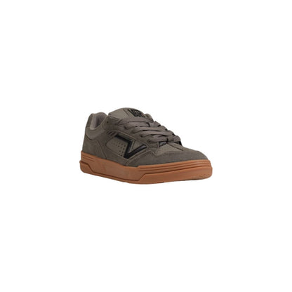 Сиви велурени кожени маратонки Vans