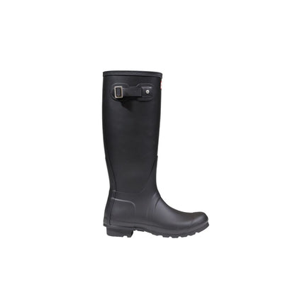 Hunter – Schwarzer Stiefel aus recyceltem Polyester
