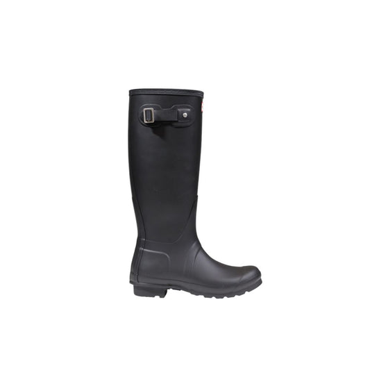 Hunter – Schwarzer Stiefel aus recyceltem Polyester