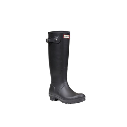 Hunter – Schwarzer Stiefel aus recyceltem Polyester