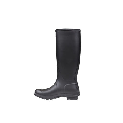 Hunter – Schwarzer Stiefel aus recyceltem Polyester