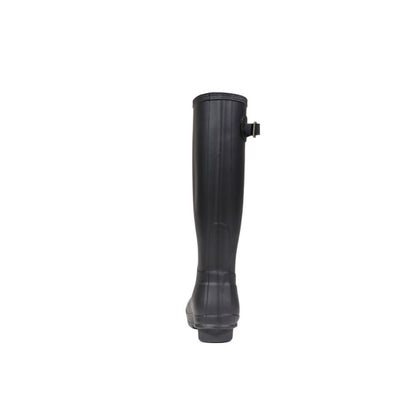 Hunter – Schwarzer Stiefel aus recyceltem Polyester